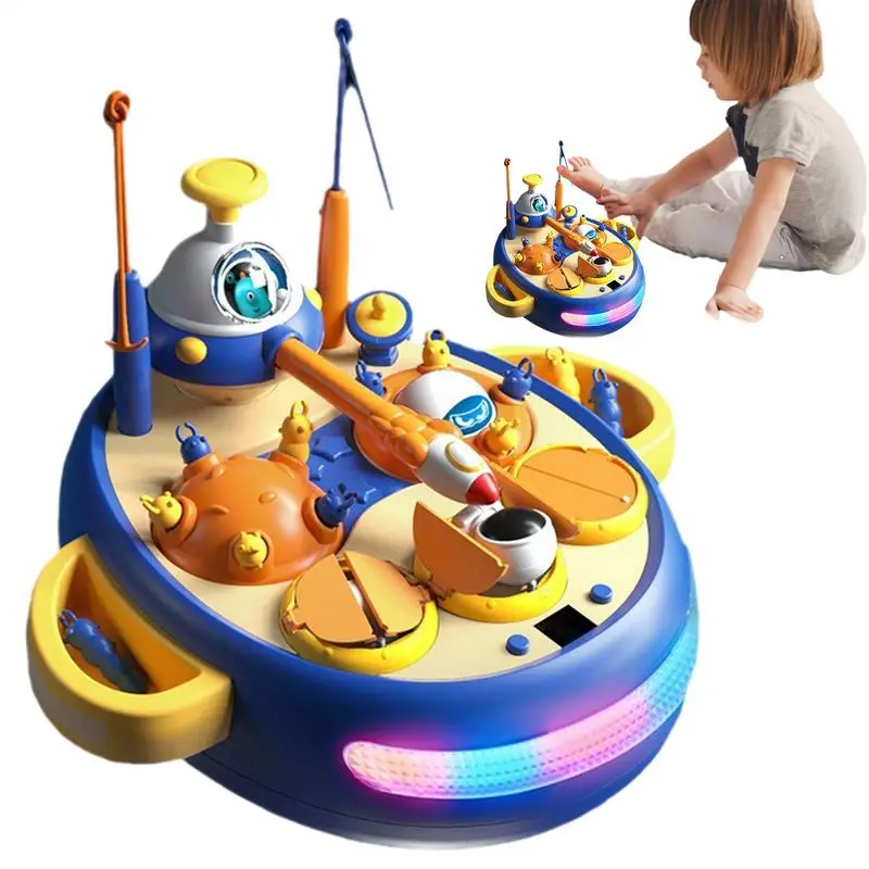 Magnetic Fishing Game For Kids Developmental Toy Interactive Fishing Toy Fun Educational Toys With Multi-Player Mode For Toddler