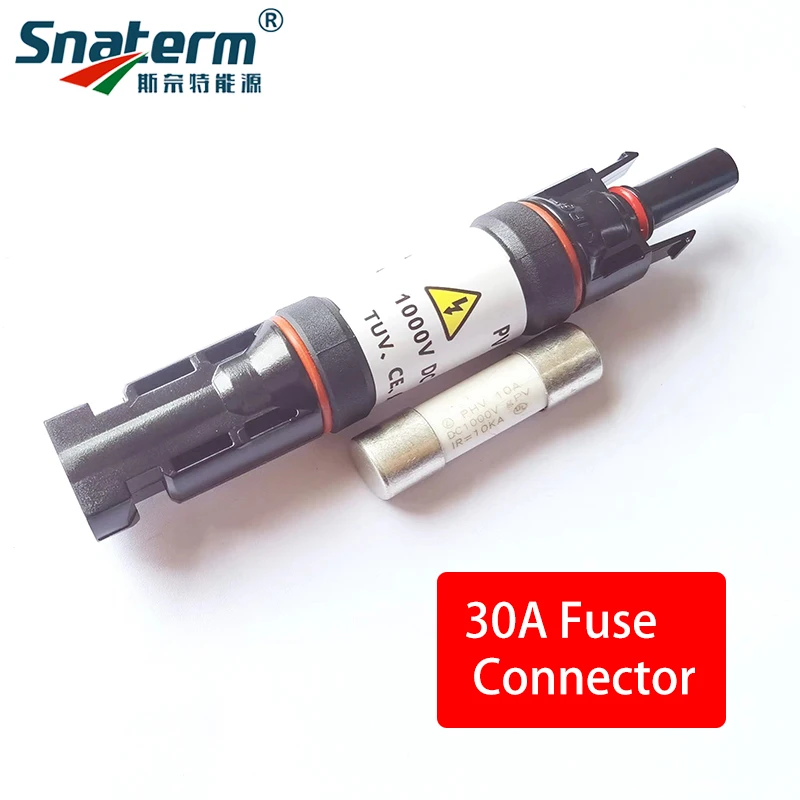 1000VDC 10A 15A 20A 30A DC Solar zekering Connector smeltbare houder met Inline Zekering voor Zonnepaneel Systemen TUV goedgekeurd