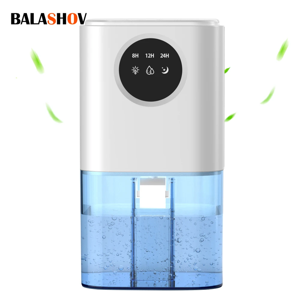 Household Small Dehumidifier Air Dyer Large Capacity Indoor Moisture Remover Bedroom Office Silent Air Purification 1.7L