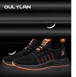 Lightweight Running Shoes for Men Outdoor Breathable Men's Sports Shoes Anti-slip Male Sneakers Fashion Knit Lace-up Footwear