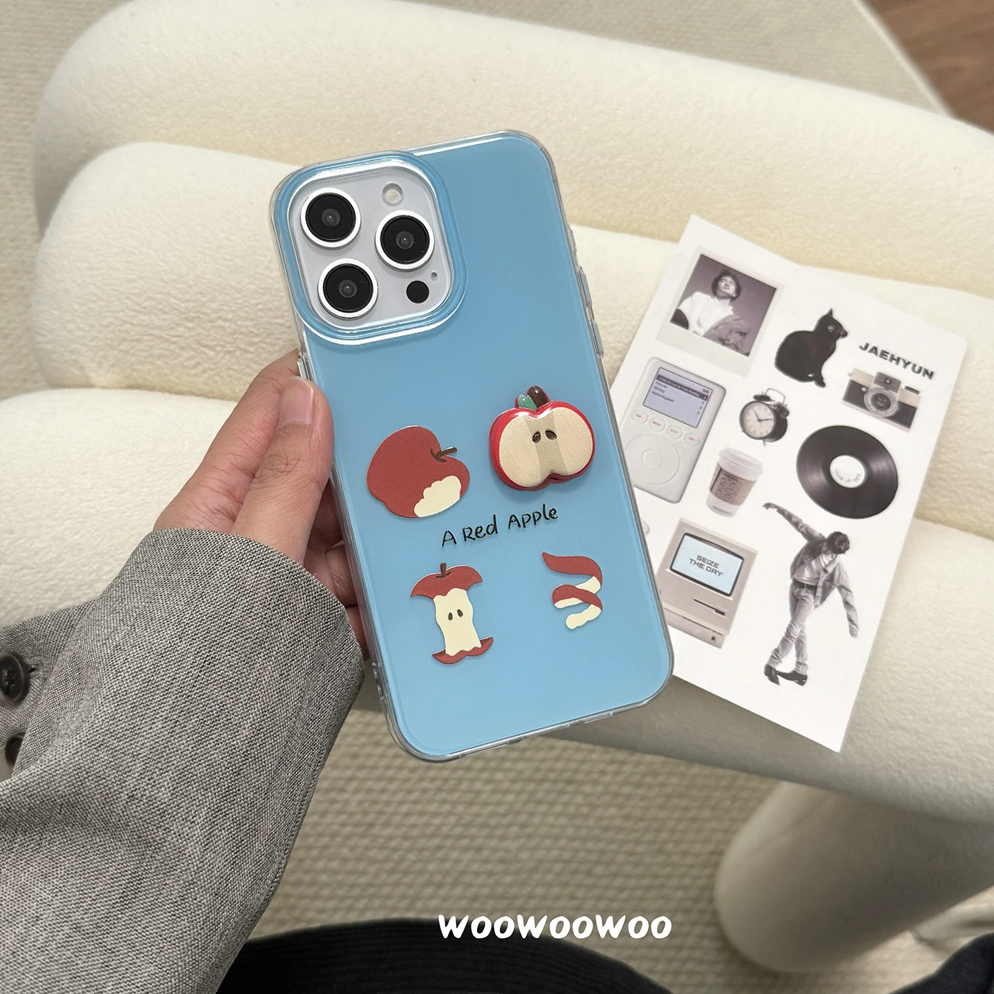 

Funny Stereoscopic Red Apple Shape Change Shockproof Protective Phone Cover Case for iPhone 16 15 14 13 Pro Max