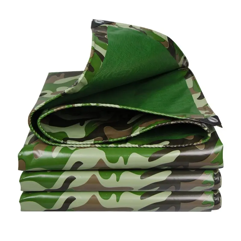 500g/ ㎡ Lona de PVC de camuflaje, tela impermeable para edificios de jardín, cubierta impermeable para plantas, barco, coche, camión, dosel, vela de sombra impermeable