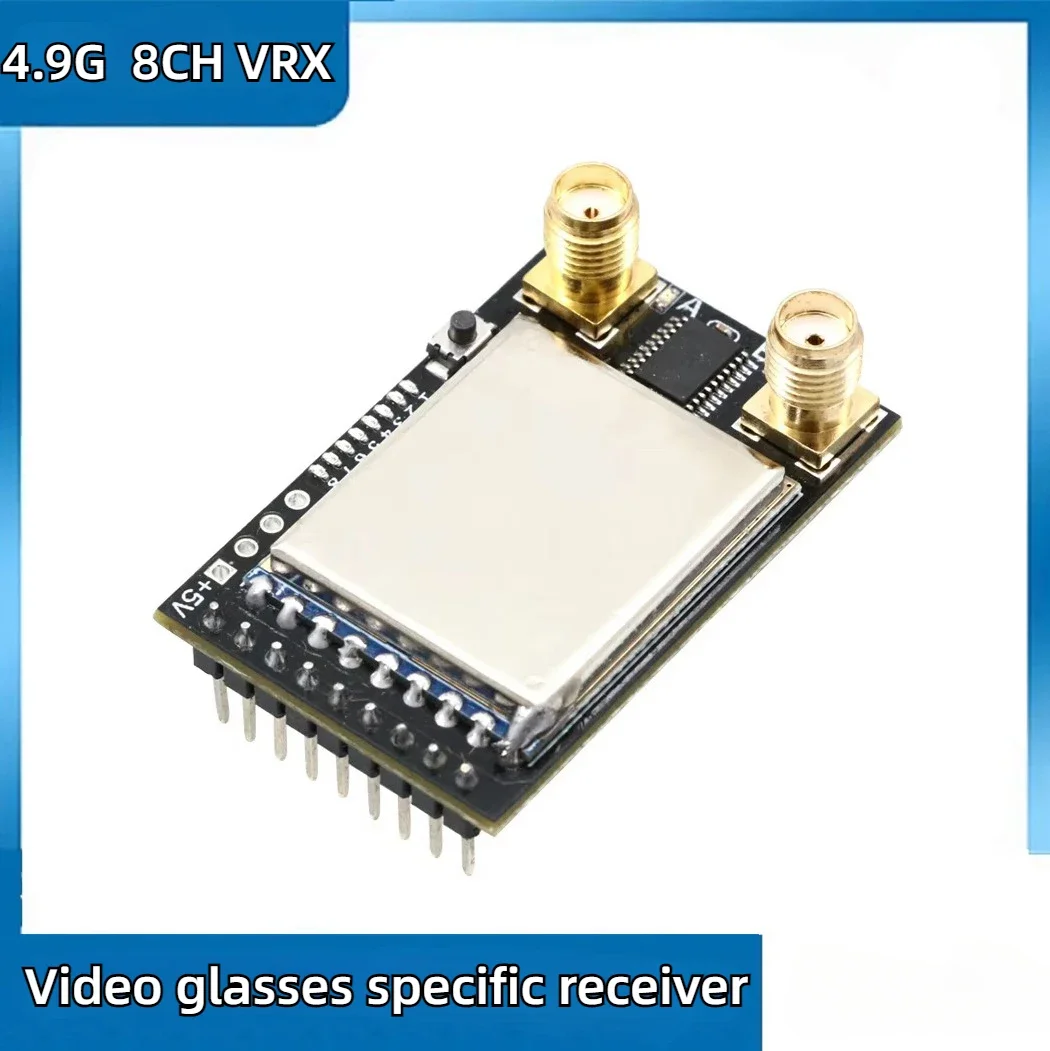 4.9G VRX Receiver 4.9G 8CH FPV Drone Aerial Photography Video Glasses Dedicated Receiver Module Long Distance Video Transmission