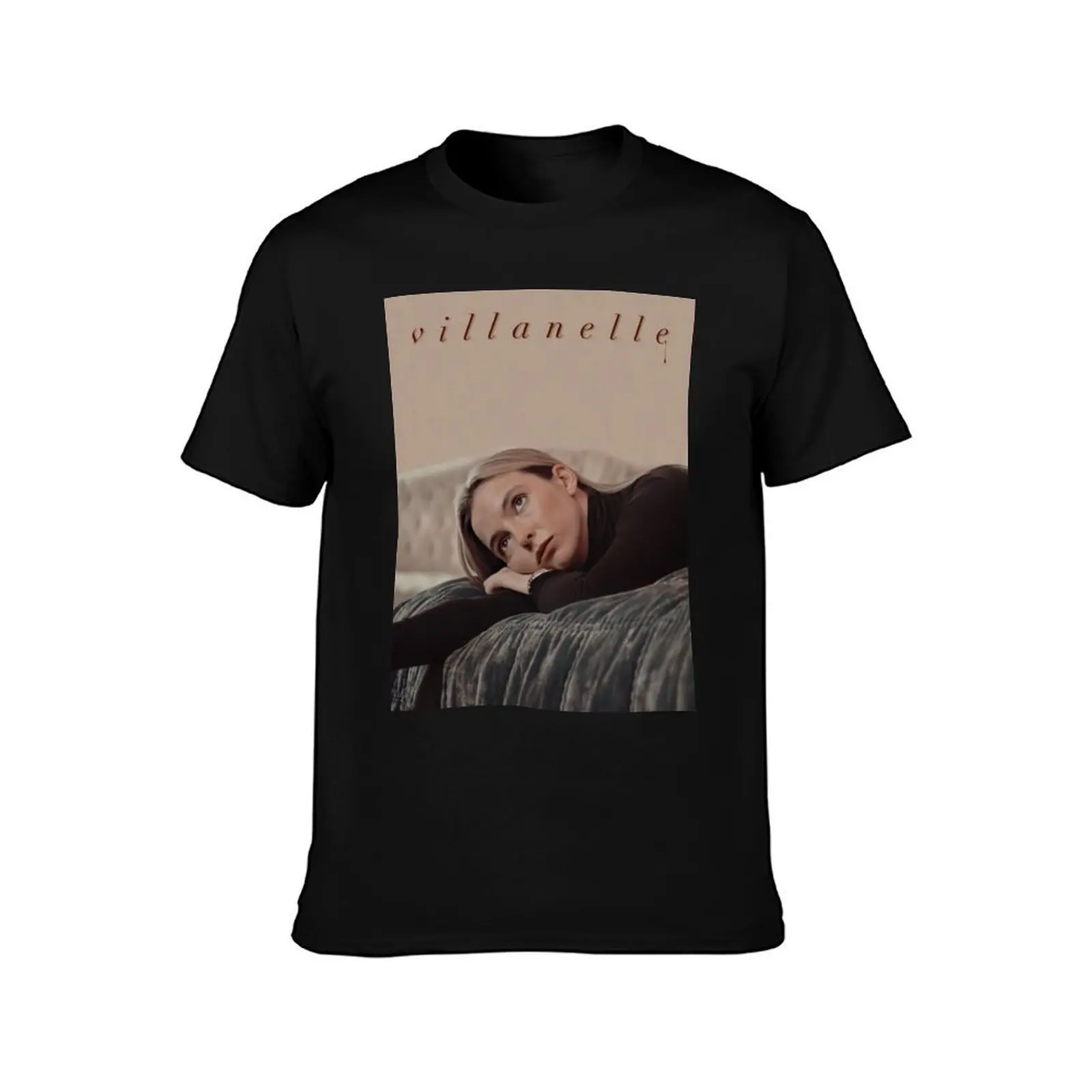 Villanelle T-Shirt, Summer Casual Cotton Tee, Oversized Streetwear Tops, Vintage Graphic Print, Loose Fit Short Sleeve