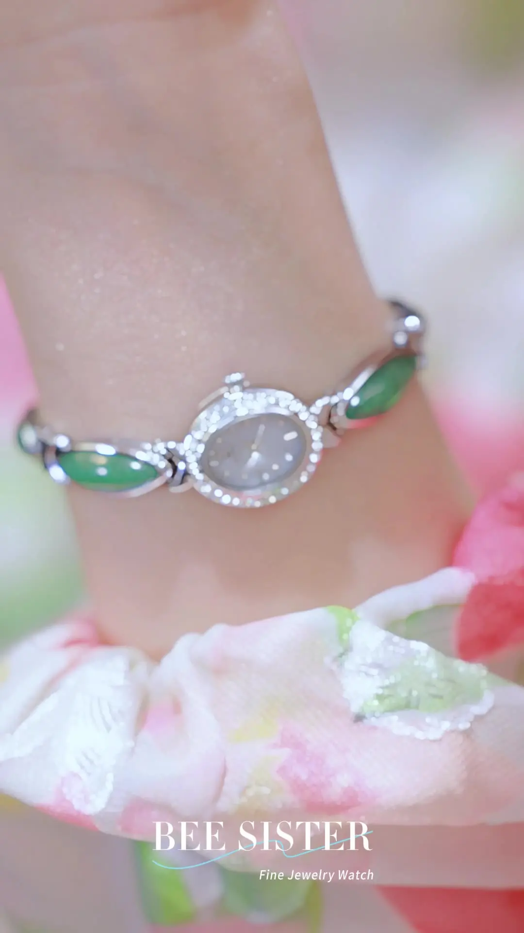 2025 정품 여성 시계 자연 Dongling 돌 Hetian 옥 방수 체인 팔찌 시계 숙녀 패션 석영 손목 시계