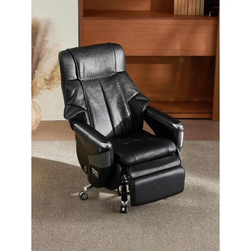 Shoulder and neck rolling massage Electric leather boss High-end president office chair Computer chair Household