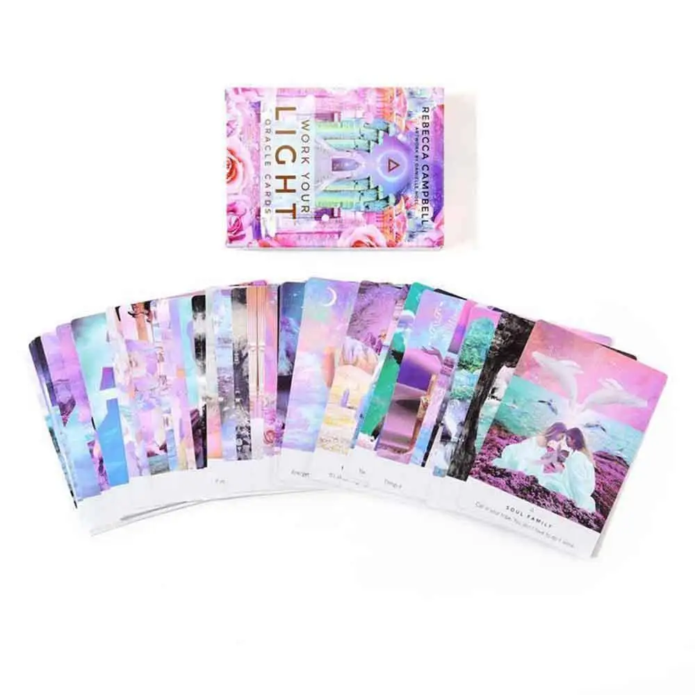 Oracle Tarot Cards Sheets Work Your Light Oracle Card Board Deck Games