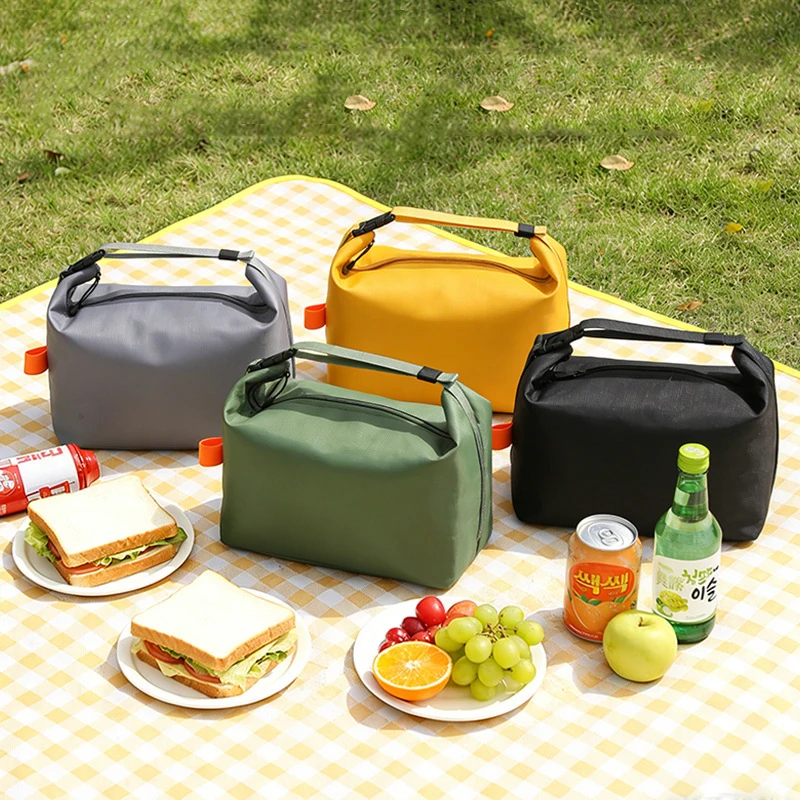 

Hot sale Lunch Pack Insulated Bento Bag Aluminium Foil Lunchbox Ice Bag Portable Dinner Picnic Food Storage Handbag