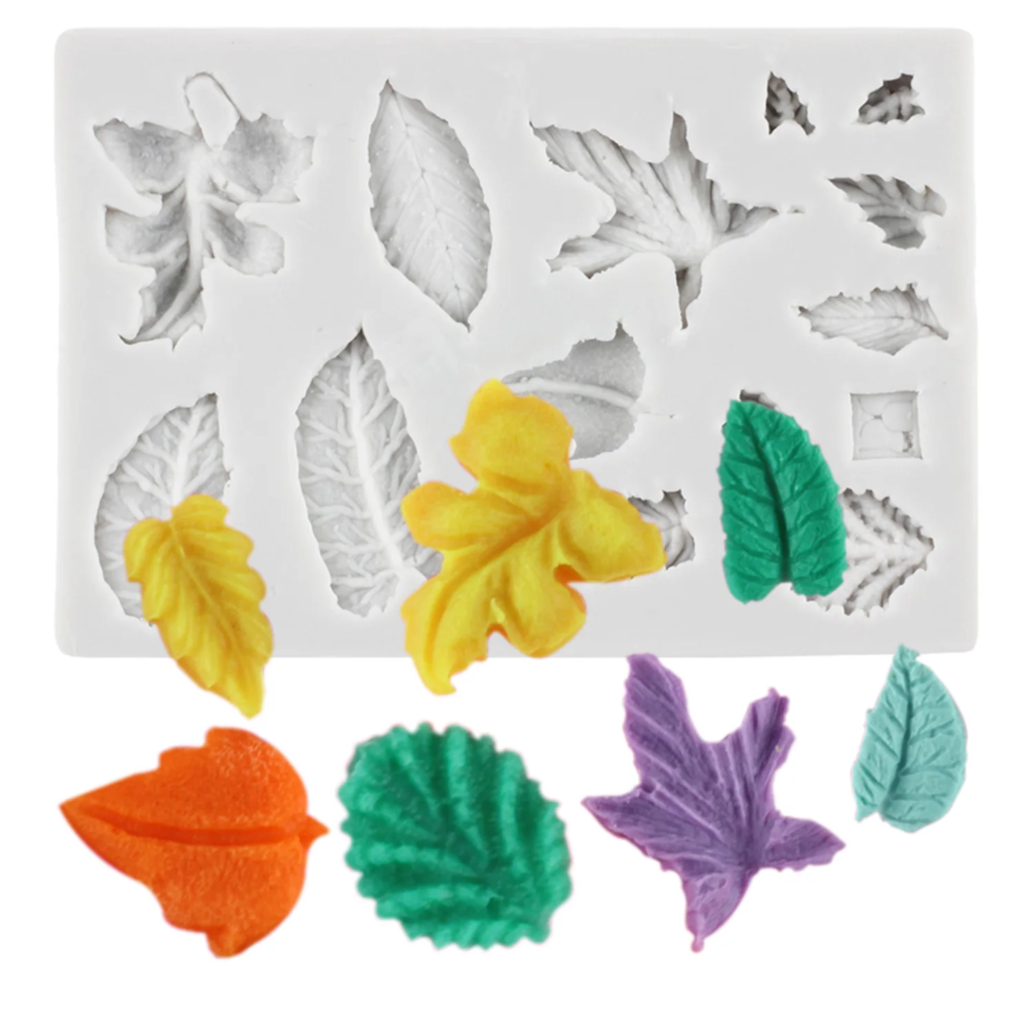 Maple Leaf Silicone Mold Chocolate Gumpaste Moulds Leaves Cake Border Fondant Molds DIY Party Cake Decorating Tools Resin Mould