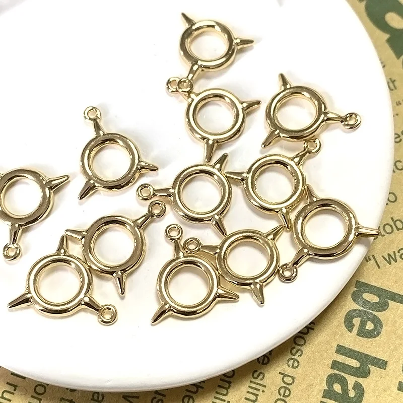 10pcs Minimalism Hollow Round Dart Zinc Alloy Charms DIY Couple Pendant For Earring Necklace Jewelry Make