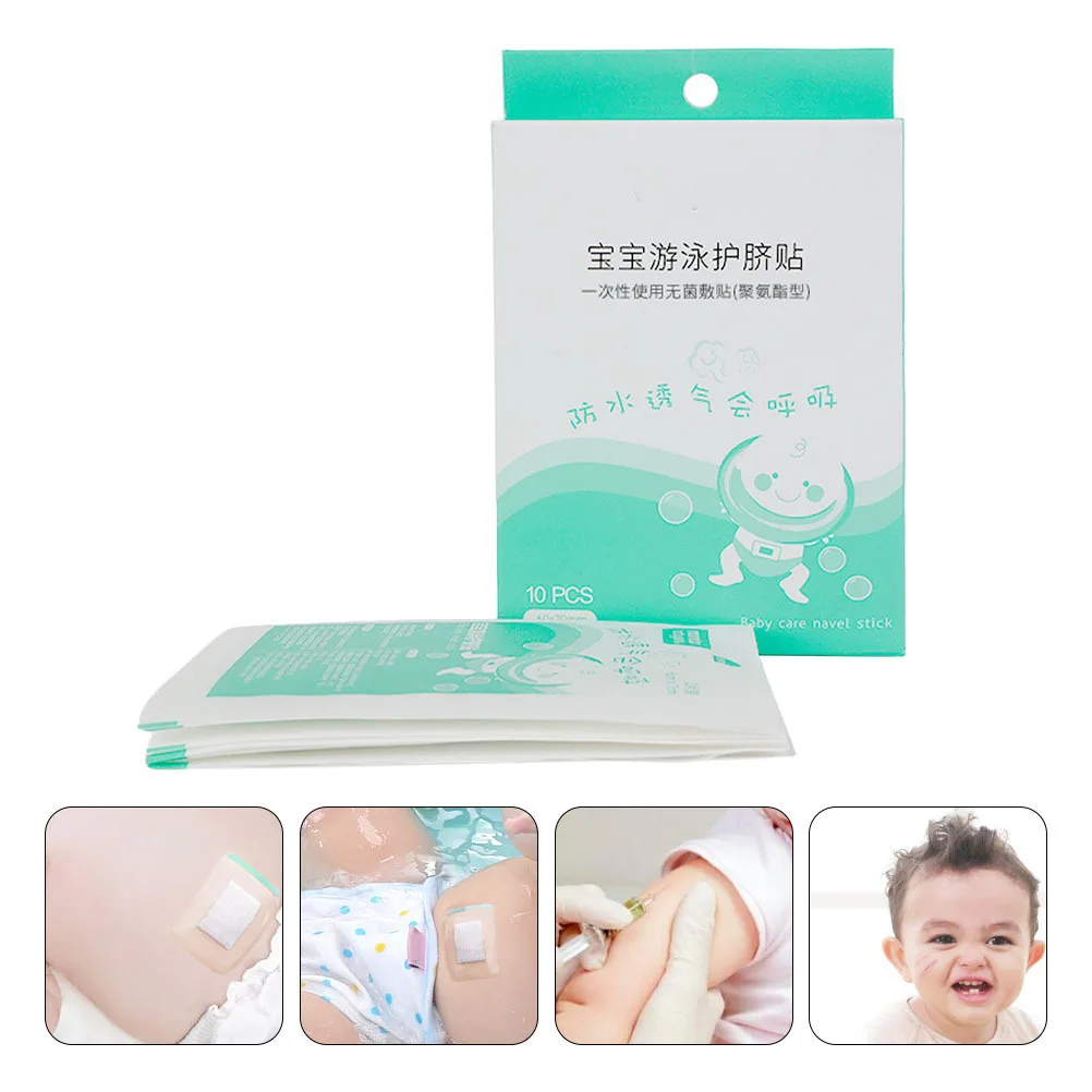 

10Pcs Baby Navel Stickers Waterproof Patches Umbilical Cord Wound Protection Easy to Use Disposable Baby Navel Stickers
