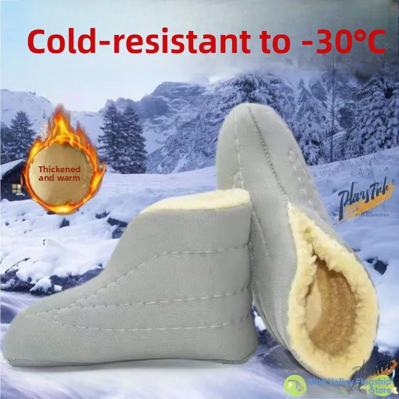 

Мужские утепленные флисовые стельки для зимних сапог, теплые, с защитой от обморожения, с длинным ворсом, дышащие, для домашнего использования