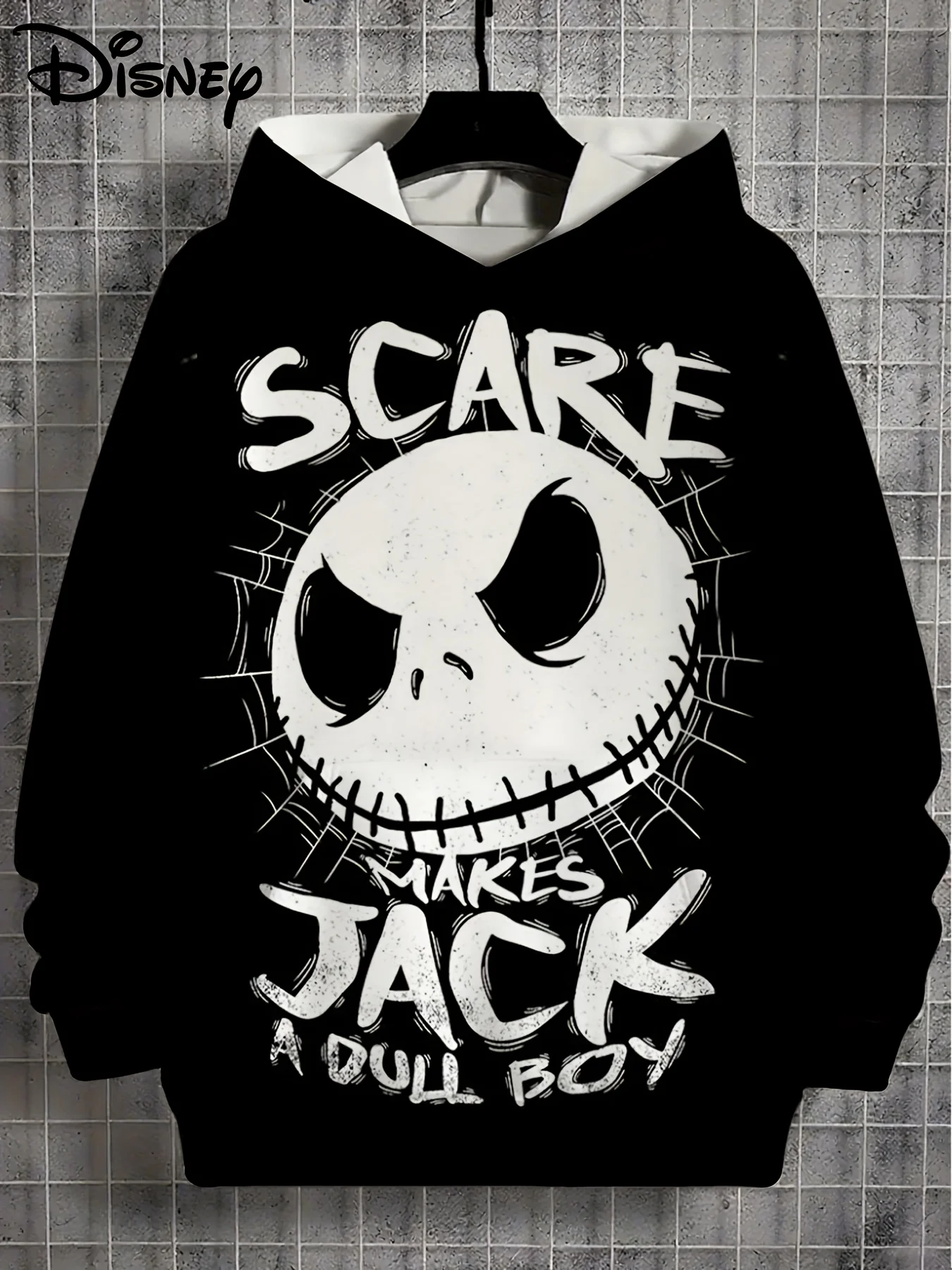 

Disney's "Christmas Eve Horror" Jack Skellington Hooded Sweater - Officially licensed "Scream" style gothic jumper with