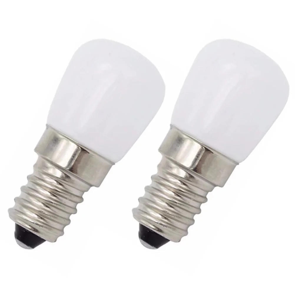 2Pcs LED Bulb Set E14 Base Refrigerator Light Bulb for Fridge Freezer Microwave Oven Appliance Lamp Replacement