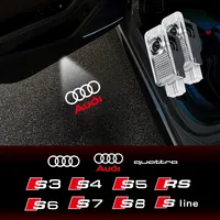 For Audi A4 A3 8V 8P 8L A6 C5 C6 C7 A5 A7 Q3 Q5 Q7 S3 S4 S6 RS Sline Quattro Car HD Projector Lamp LED Auto Door Welcome Light