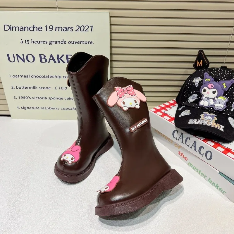 الحلو بلدي ميلودي قلادة Kawaii سانريو أنيمي أحذية طويلة 2025 لطيف الأطفال أحذية من الجلد الأطفال موضة هدايا للأطفال #6