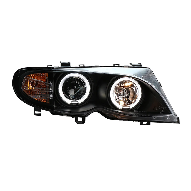 Hot Car Headlights For BMW 3 series M3 E46 4 doors 01-04 EMARK LED DRL Headlamp Assembly Upgrade Projector Lens Accessories Kit