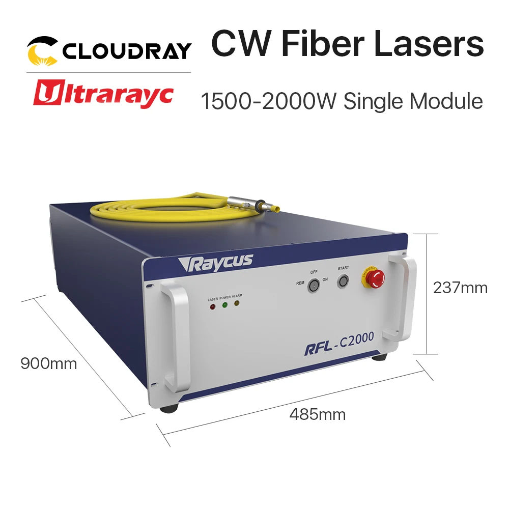 Ultrarayc Original Raycus 1064nm Fiber Laser Source RFL-C1500 RFL-C2000 Single Module Fiber Lasers for Cutting Machine