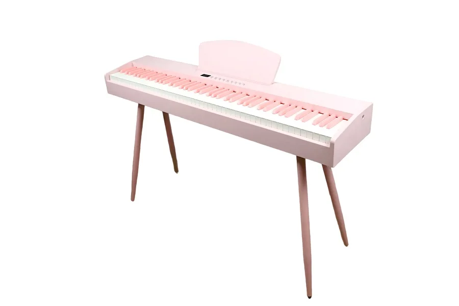 Portable 88‑Key Digital Piano Pink Wood Grain Touch Sensitive Keyboard For Home Beginner Daily Practice Performance view 6