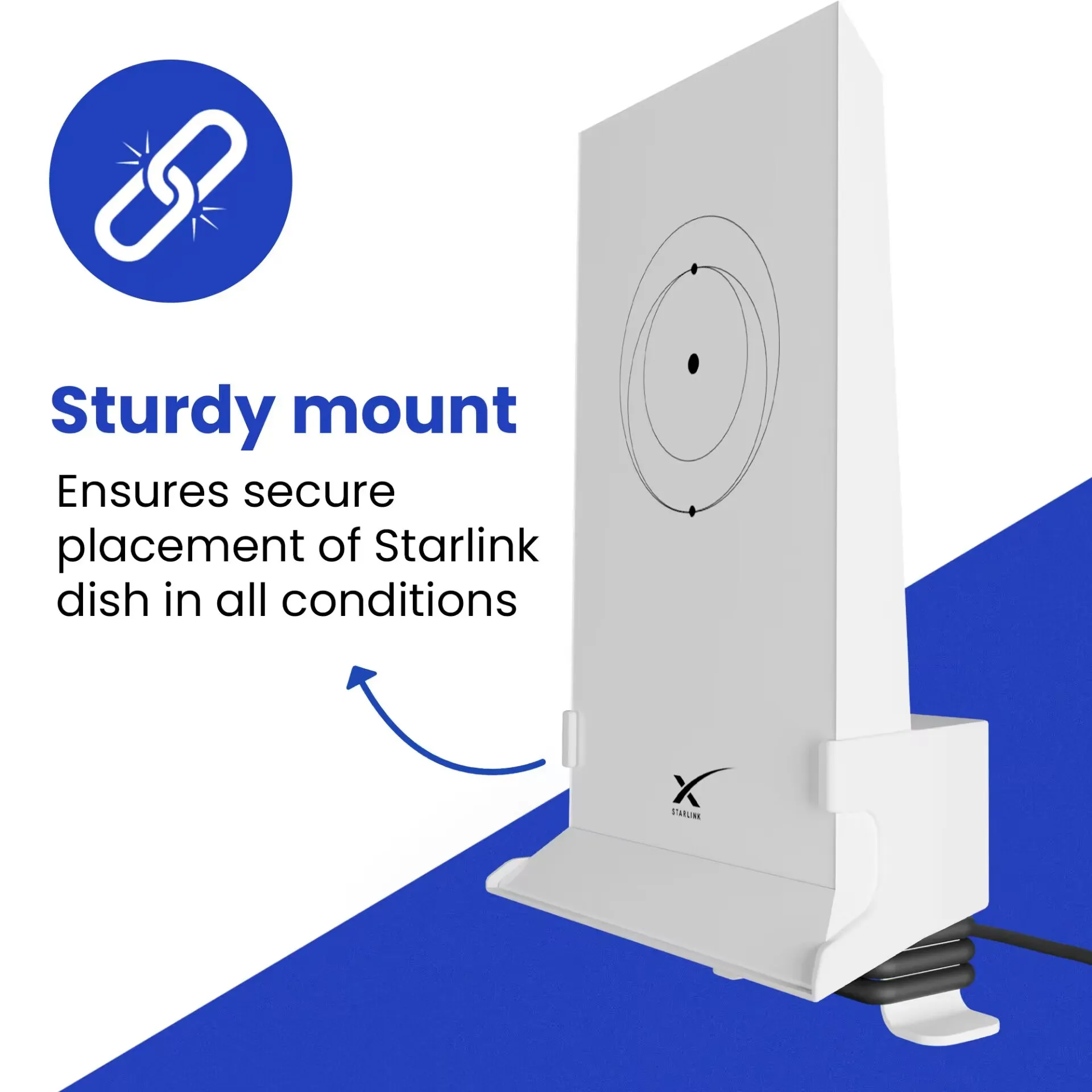 2 in 1 Wall Mounting Kit for StarLink Mesh WiFi Router V2, including Wall Bracket for the StarLink Router & Wall Bracket for the