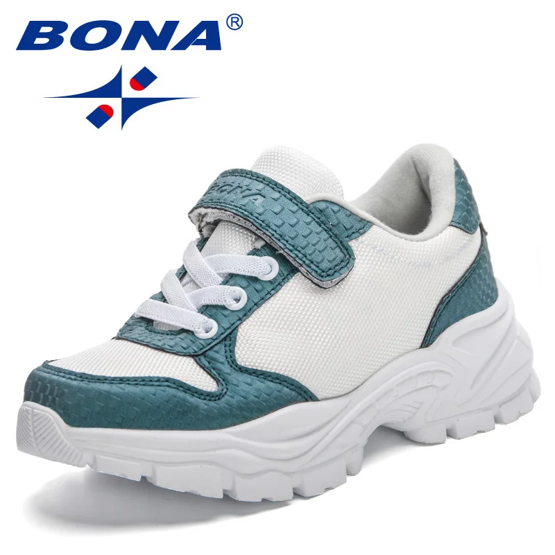 BONA 2023 New Designers Sport Shoes Kids Trendy Sneakers Boys Leisure Trainers Kid Winter Brand Walking Jogging Shoes Children