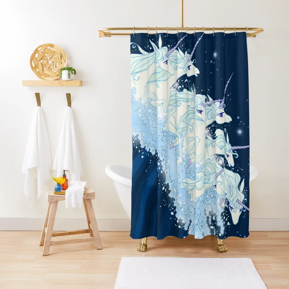 

Waves Shower Curtain Modern Bathroom Accessories Funny Shower Bathroom Fabric Curtain