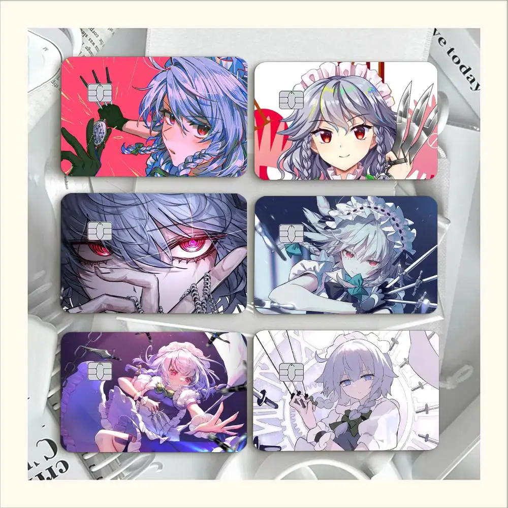 Izayoi Sakuya TOUHOU Project   Waterproof Film Skin Cover Credit Card Stickers Debit Front Bank Bus Pass