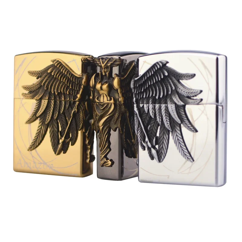 

Female Warrior Angel Armor Grinding Wheel Open Flame Cool Lighter Smoke Accessories Regalos Para Hombre Originales Gift for Men