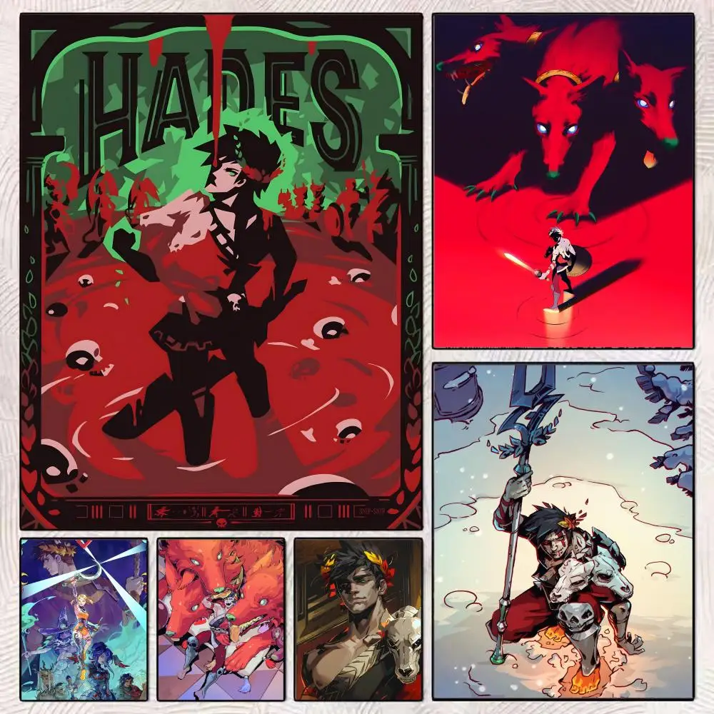 

Cool Game H-Hades Poster HD Art Mural Wallart Poster Waterproof Vintage Print Decor for Home Decoration DIY Durable
