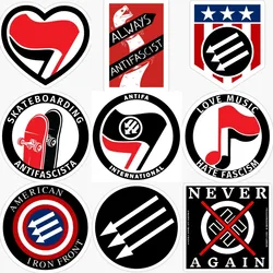 Anti-fascist Flag Sign Symbol Creative Sticker Laptop Motorcycle Wall Truck Window Car Glass Helmet Racing Camper Bicycle Decal