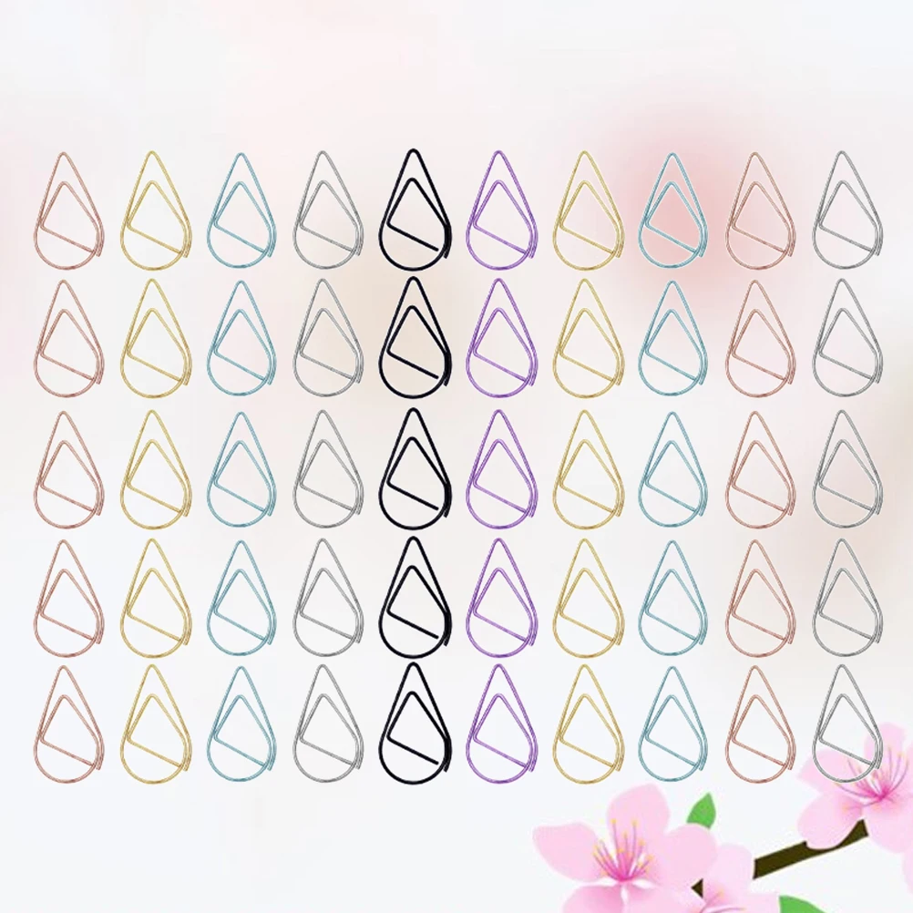 

50 Pcs Bookmarked Paper Clips Creative Metal Bookmark Photo Note Sign Holder Office Home School Supplies for Kids