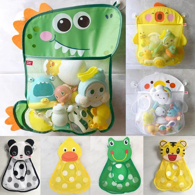 

Bathroom Mesh Organizer Bag Cartoon Dinosaur Chicken Animal Shapes Bath Toys Baby Nets Case Children Cloth Water Toy Storage Net