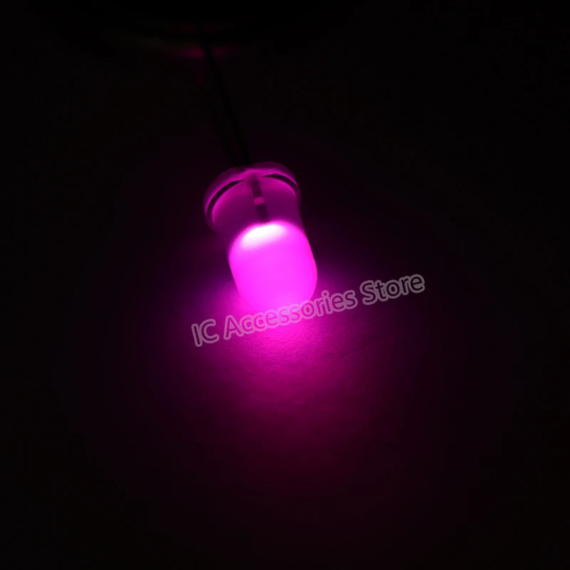 100pcs 5MM pink light round head foggy frosted pink LED light F5 pink astigmatism special for light cube good quality