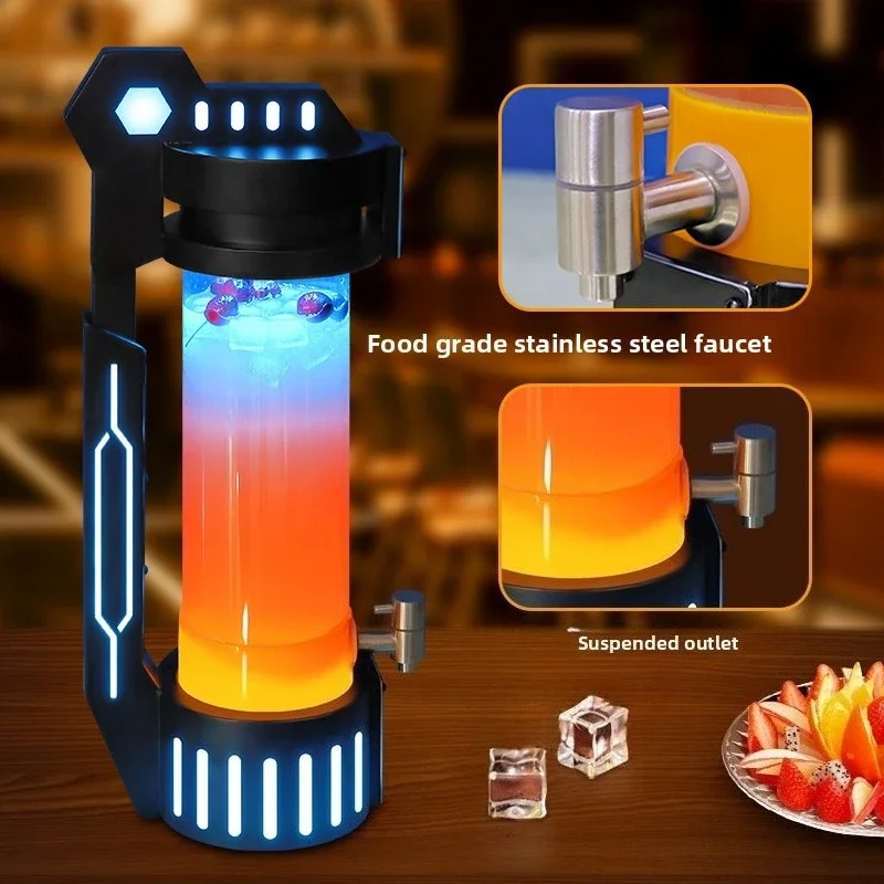 برميل البيرة LED 3 لتر مع أسطوانة كحول متوهجة جديدة لمستلزمات حفلات البار