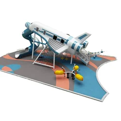 High-End Large Outdoor Amusement Equipment Children's Airplane Theme Slide for Landscape Enhancement