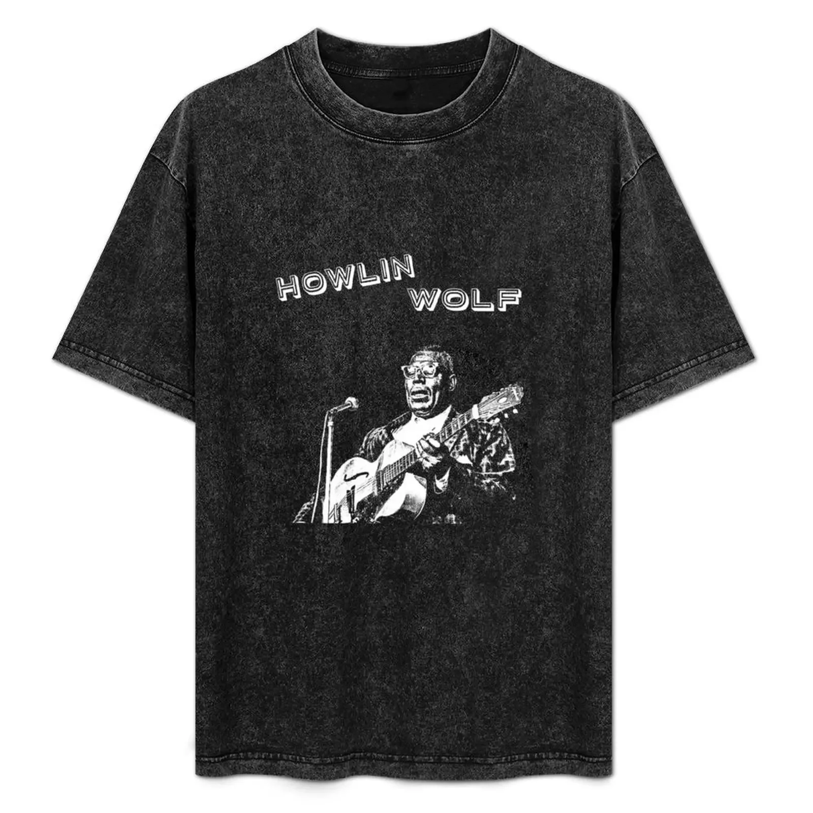 

Howlin Wolf Black and White T-Shirt Cool Feeling Summer Tee Shirt