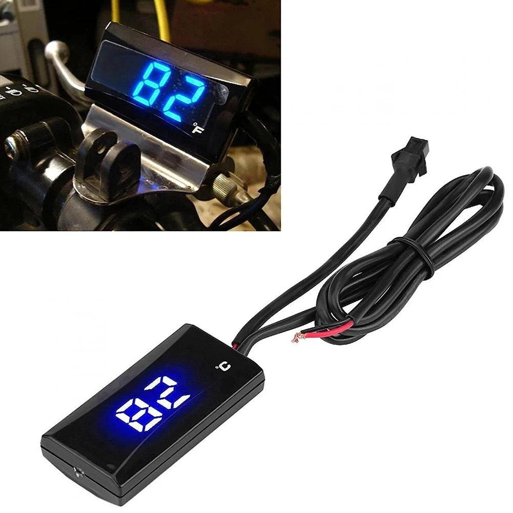 

Цифровой измеритель температуры воды для мотоцикла с датчиком гигрометра, водонепроницаемый комплект постоянного тока 12 В для гоночных автомобилей на мотоциклах