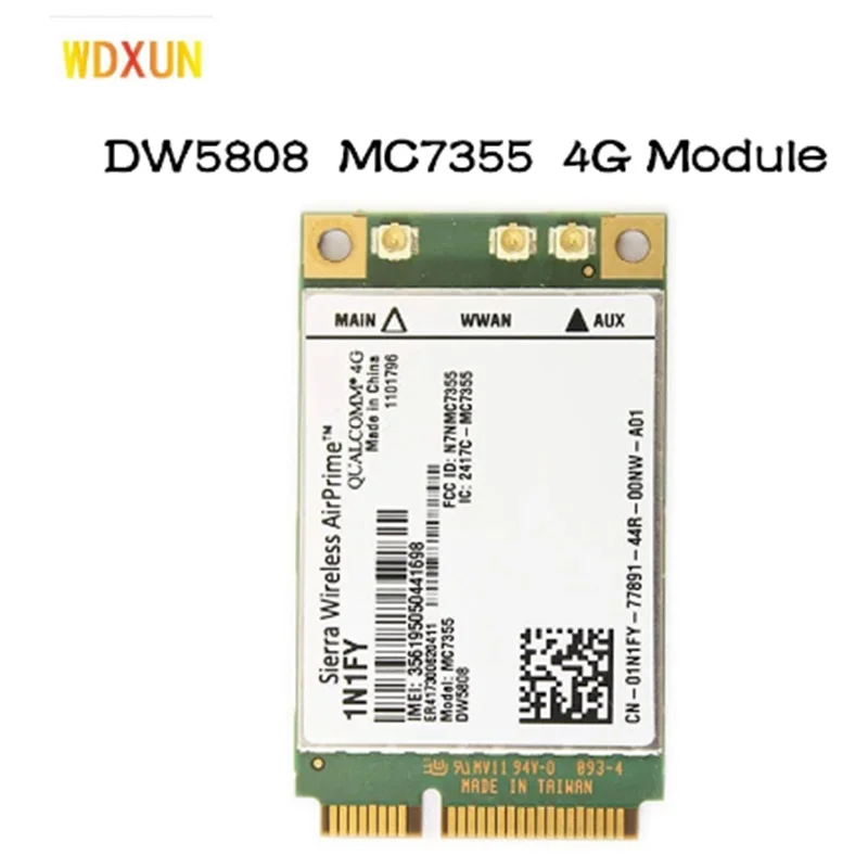 MC7355 DW5808 1N1FY Sierra Wireless Mini PCIE 4G  UMTS,HSDPA,HSPA+,LTE,1xRTT,EVDO Rev A,GSM,GPRS  for DELL