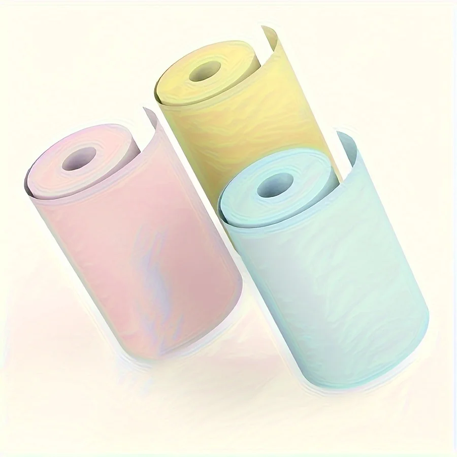3/12 Rolls 57mm Thermal Paper White Background Black Text for Mini Printer Instant Camera Photo Labels To-Do Notes