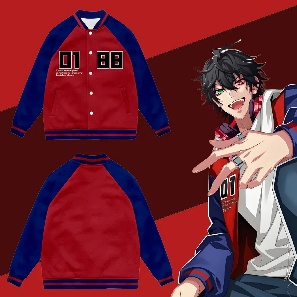 

New Anime Hypnosis Mic Yamada Ichiro Costume Adult Unisex Hatless Baseball Jacket Coat Sweatshirt Halloween Party Casual Outfits