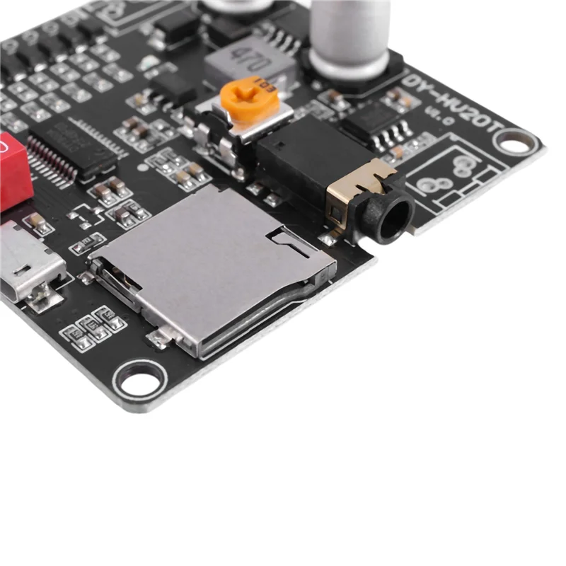 4X DY-HV20T 12 В/24 В источник питания 10 Вт/20 Вт модуль воспроизведения голоса с поддержкой карты Micro-SD MP3-плеер для Arduino-ABJU