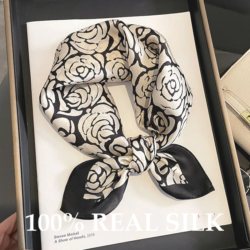 Neue Marke 100% Seide Schal Frauen Schal Wrap Luxus Mode-Design Mulberry Seide Quadrat Schals Hijab Halstuch Echarpes Bufanda
