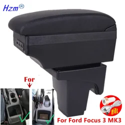 For Ford focus 3 Armrest box For Ford Focus mk3 III Car Armrest box Center Storage box Dedicated Retrofit Car Accessorie