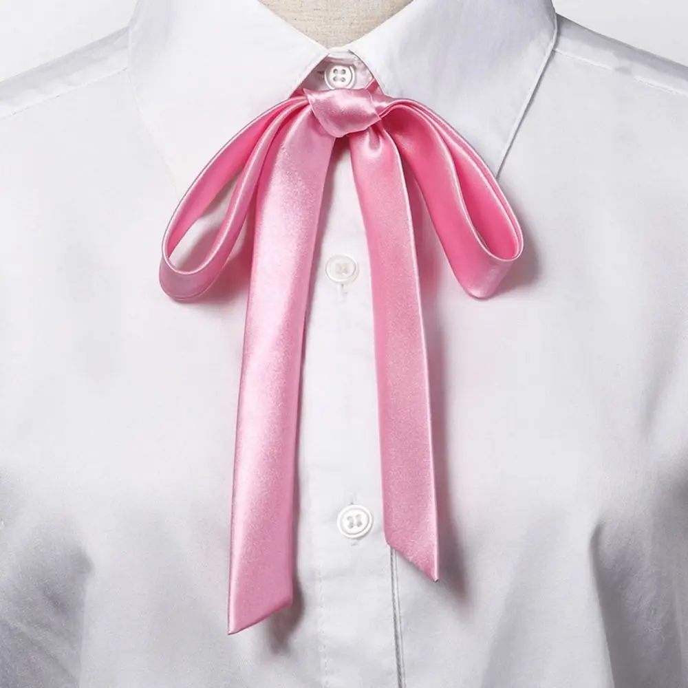 New Thin Satin Bow Tie Vintage JK Fancy Necktie Shirts Suit Knot Shirt Accessory Ribbon