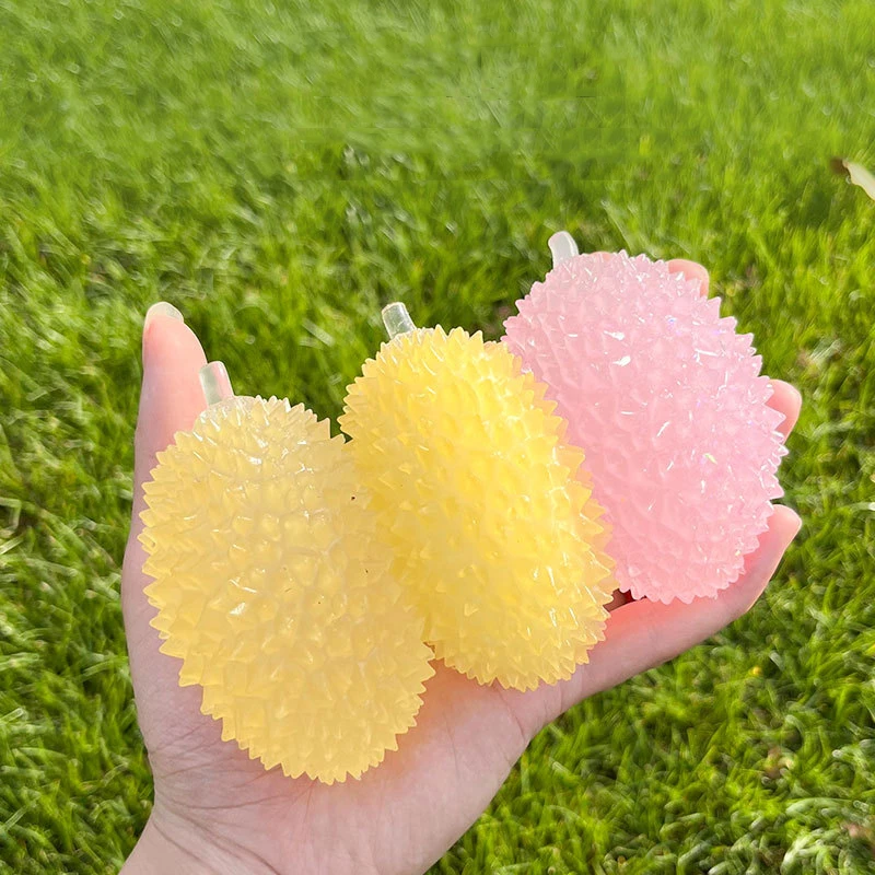 Novelty Light Transformation Simulation Durian Maltose Pinching Venting Fruit Pressure Ball Toy Funny Ornaments Creative Gifts