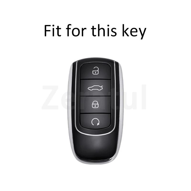 Keyledss Keychain For Chery Omoda 5 C5 Tigo 7 8 Pro Max Tigo 7 8 Plus Arrizo 5 Plus jaecoo 2023 Auto TPU Car Key Cover Case