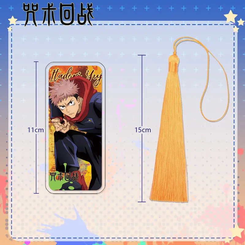 Jujutsu Kaisen Gojo Satoru Inumaki Toge Narita Shuu Anime Peripherals 2D Cartoon Tassel Bookmark Personality Acrylic Bookcase