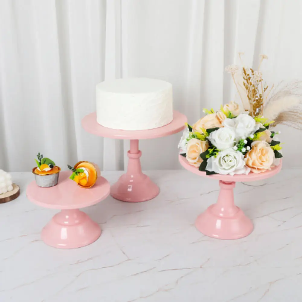 European Style Metal Cake Stand High Foot Dessert Display Tray For Wedding Party Birthday Pastry Serving Kitchen Organizer