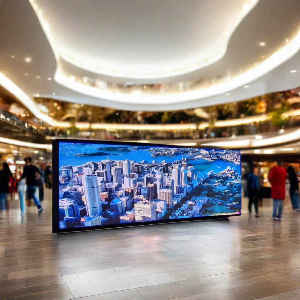 맞춤형 고화질 3840HZ 미니 LED 디스플레이 P0.9 초슬림 디지털 사이니지 비디오 미디어 광고 쇼핑몰
