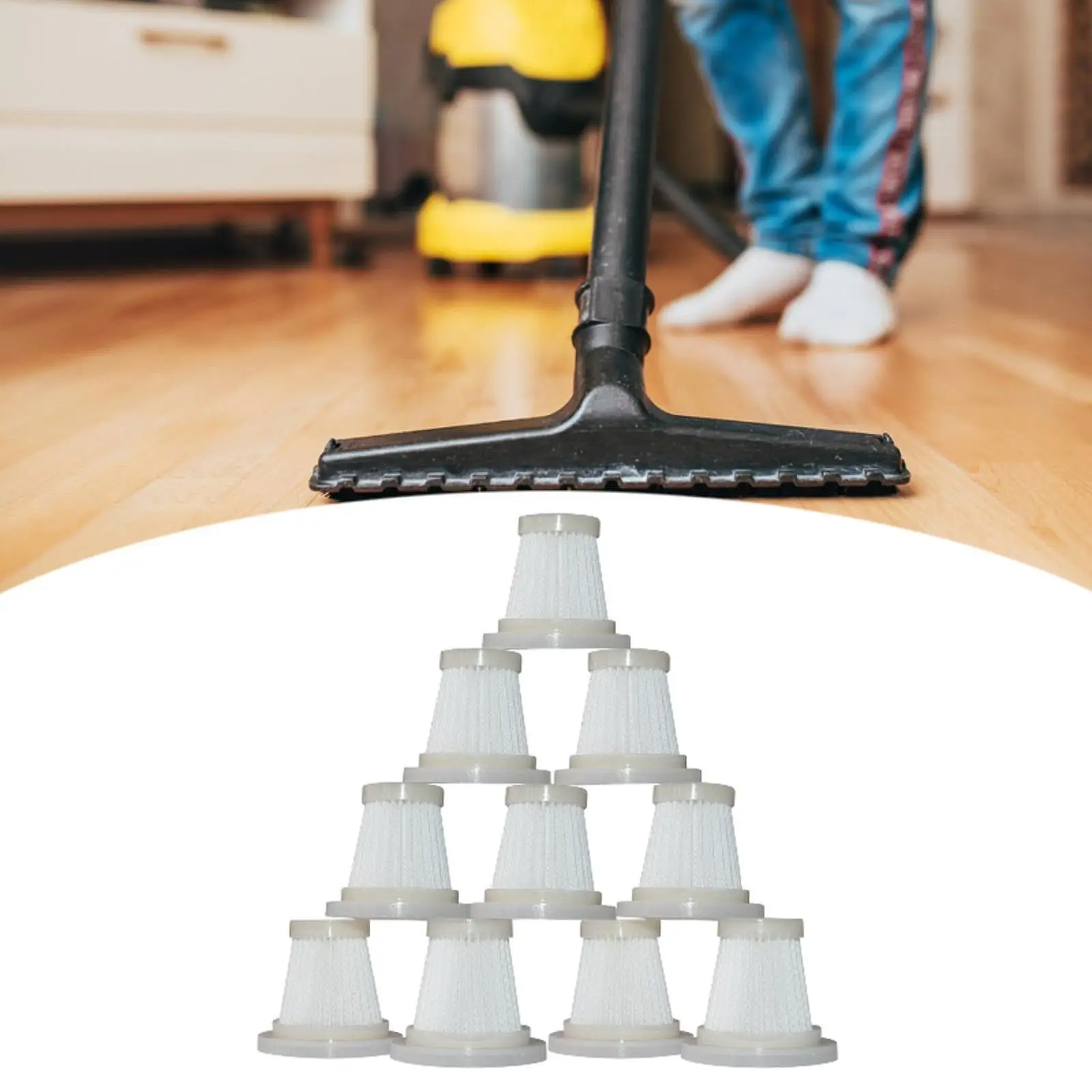 

10x HEPA Filters Only Attachment Replacement Filters for Vacuum Cleaner for Dust Remover Bedroom Carpet Daily Use Living Room